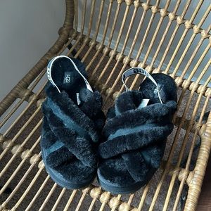 Ugg platform soft slippers (like new).